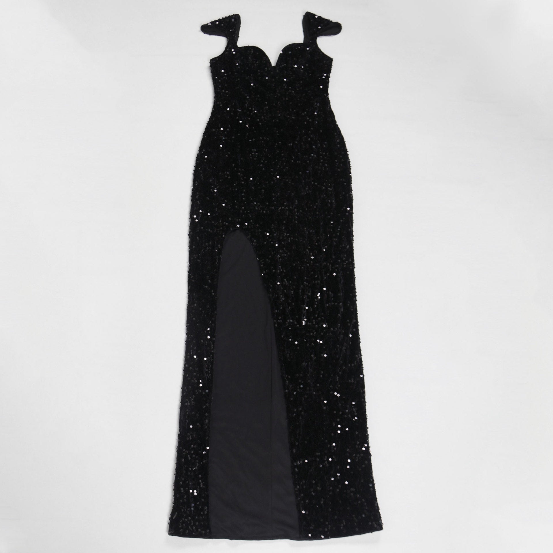 V-neck sequin slit sequin bodycon dress 13