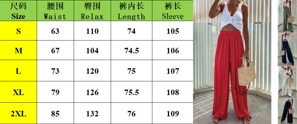 women Autumn pocket wide leg loose Casual fashion pants 14