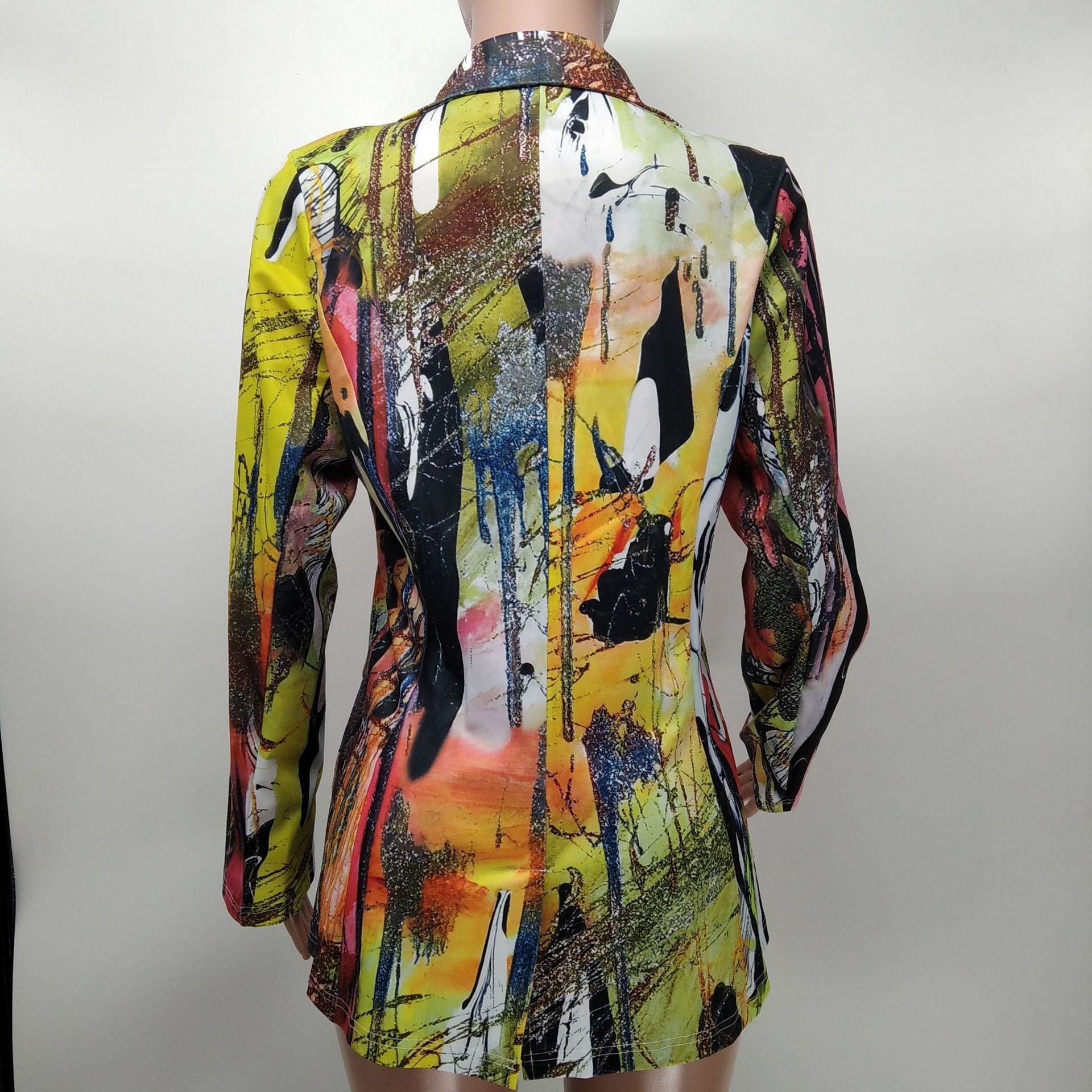 Women Casual Print Blazer 15