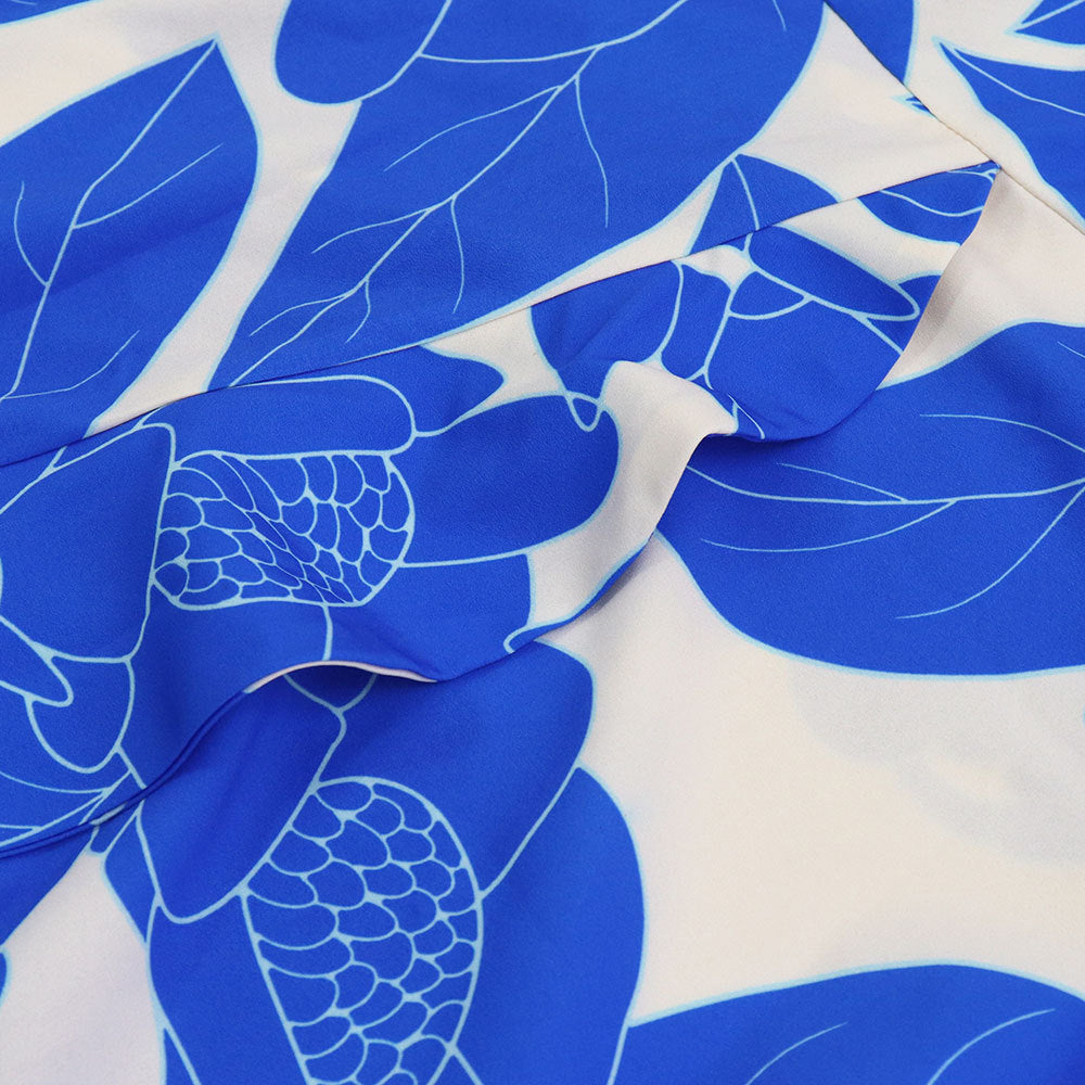 Women Printed Off Shoulder Strap High Slit Long Dress 7