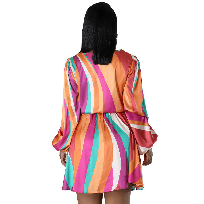 Spring Women's Long Sleeve Fashion Casual Dress 4