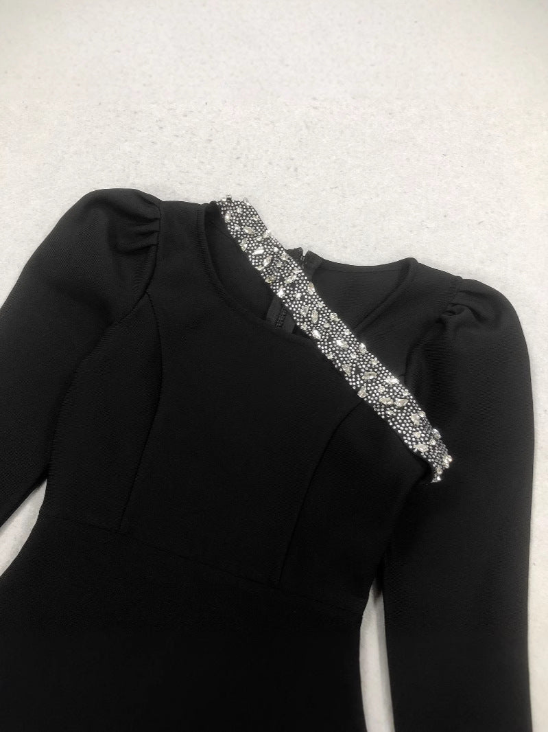 Slim Elegant Sexy Slim Bandage Long Dress 5