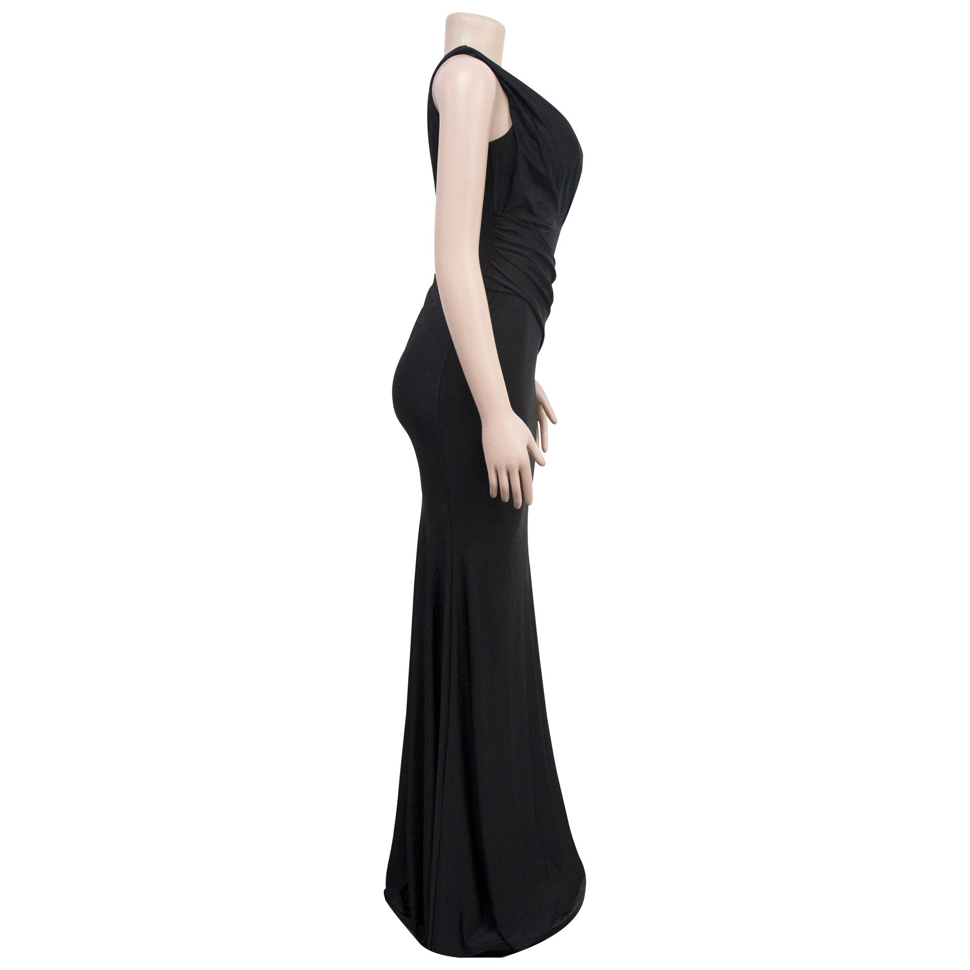 Women Solid V-Neck Sleeveless Pleated Maxi Dress 23