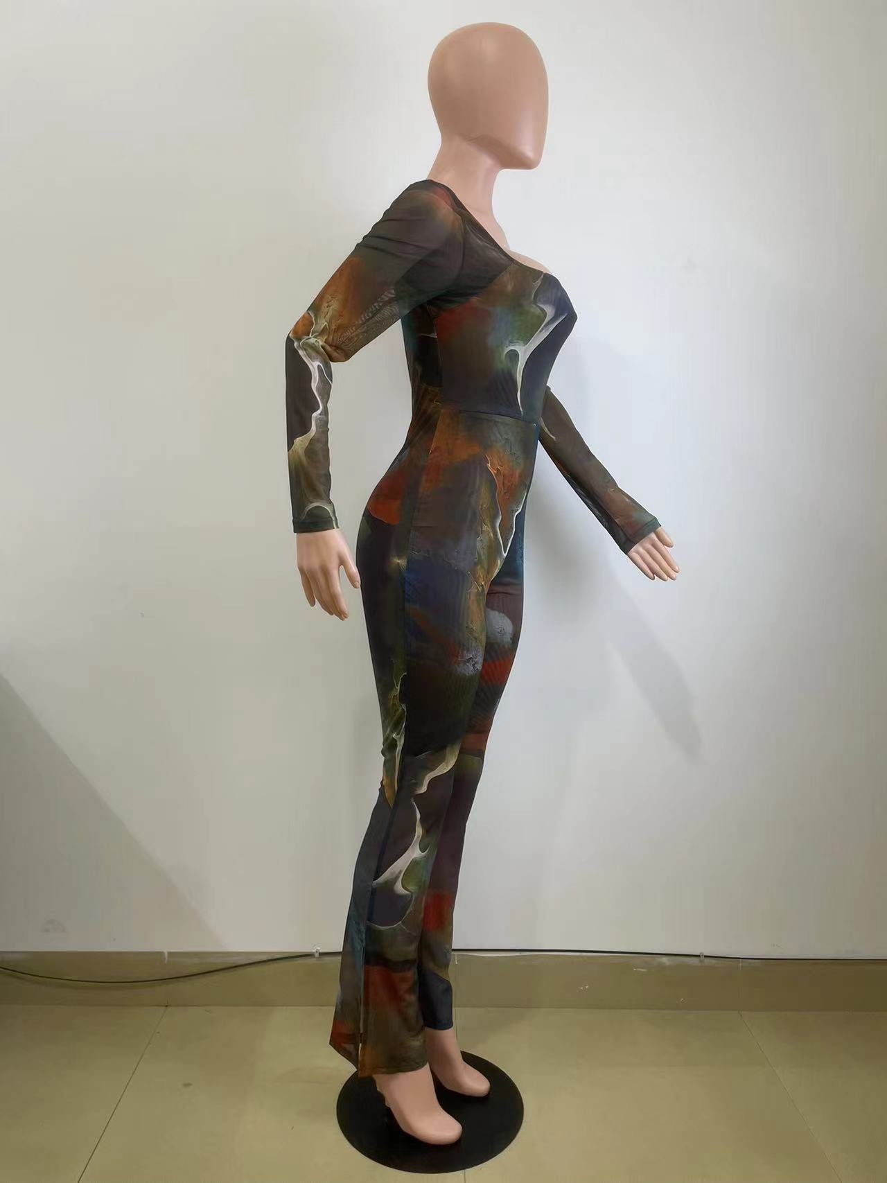 Women Sexy Mesh Jumpsuit 10