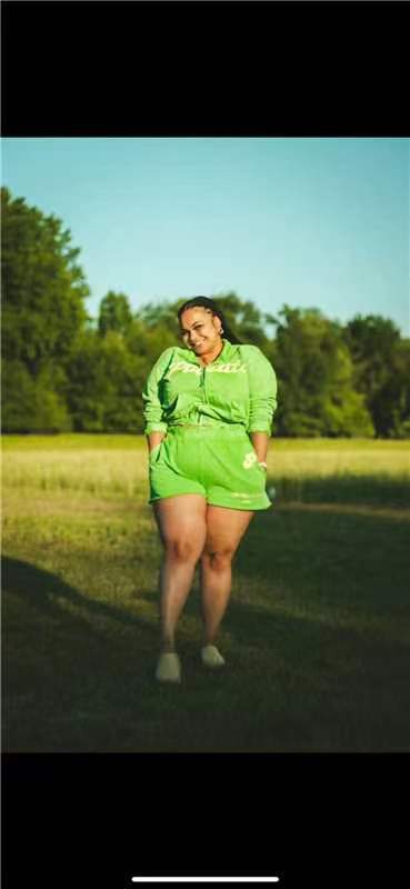 Women Letter Embroidery Long Sleeve Top and Shorts Two-Piece Set 7