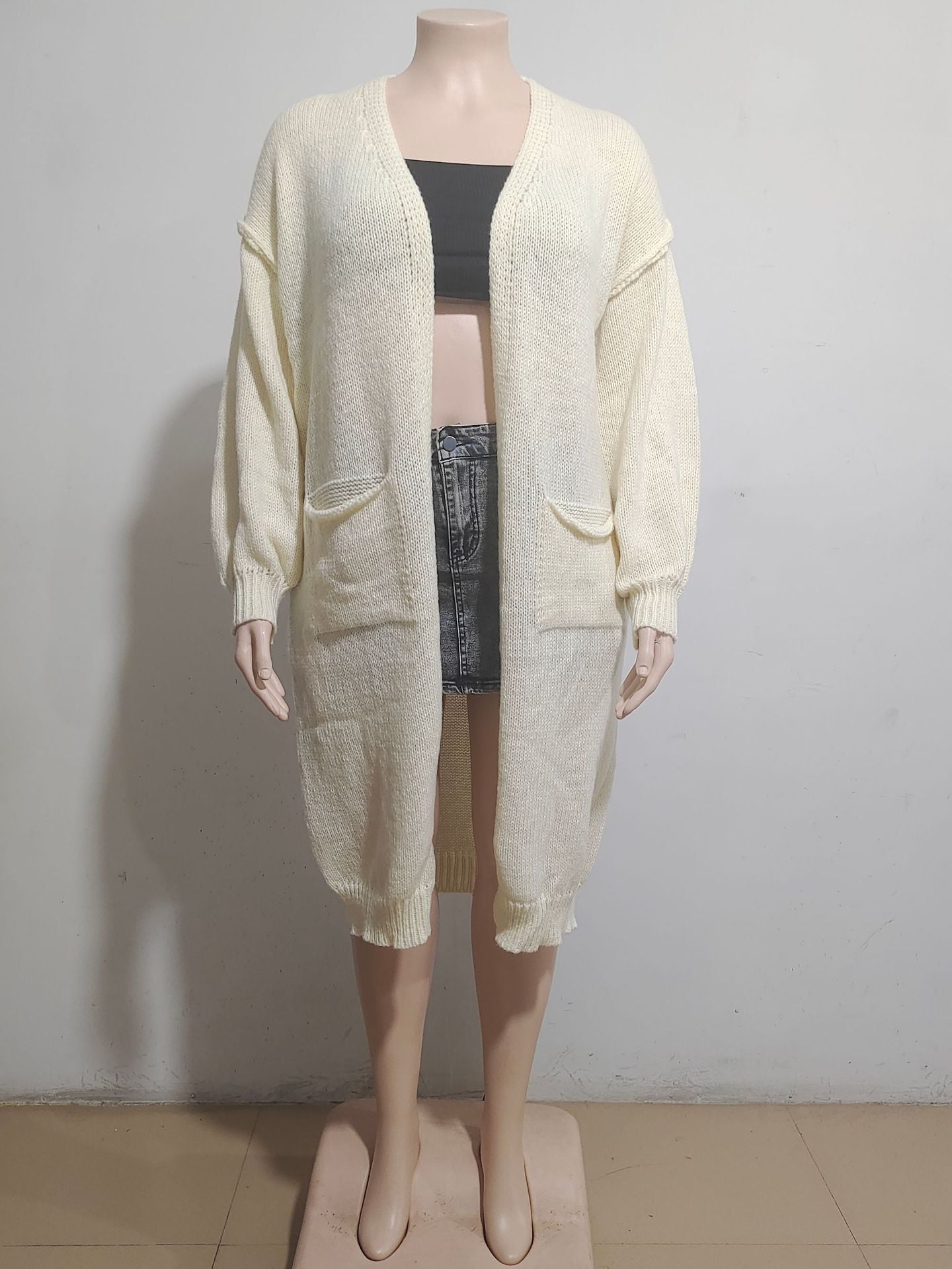 Women's Sweater Coat Autumn Winter Casual Letter Embroidered Long-Sleeved Cardigan 10