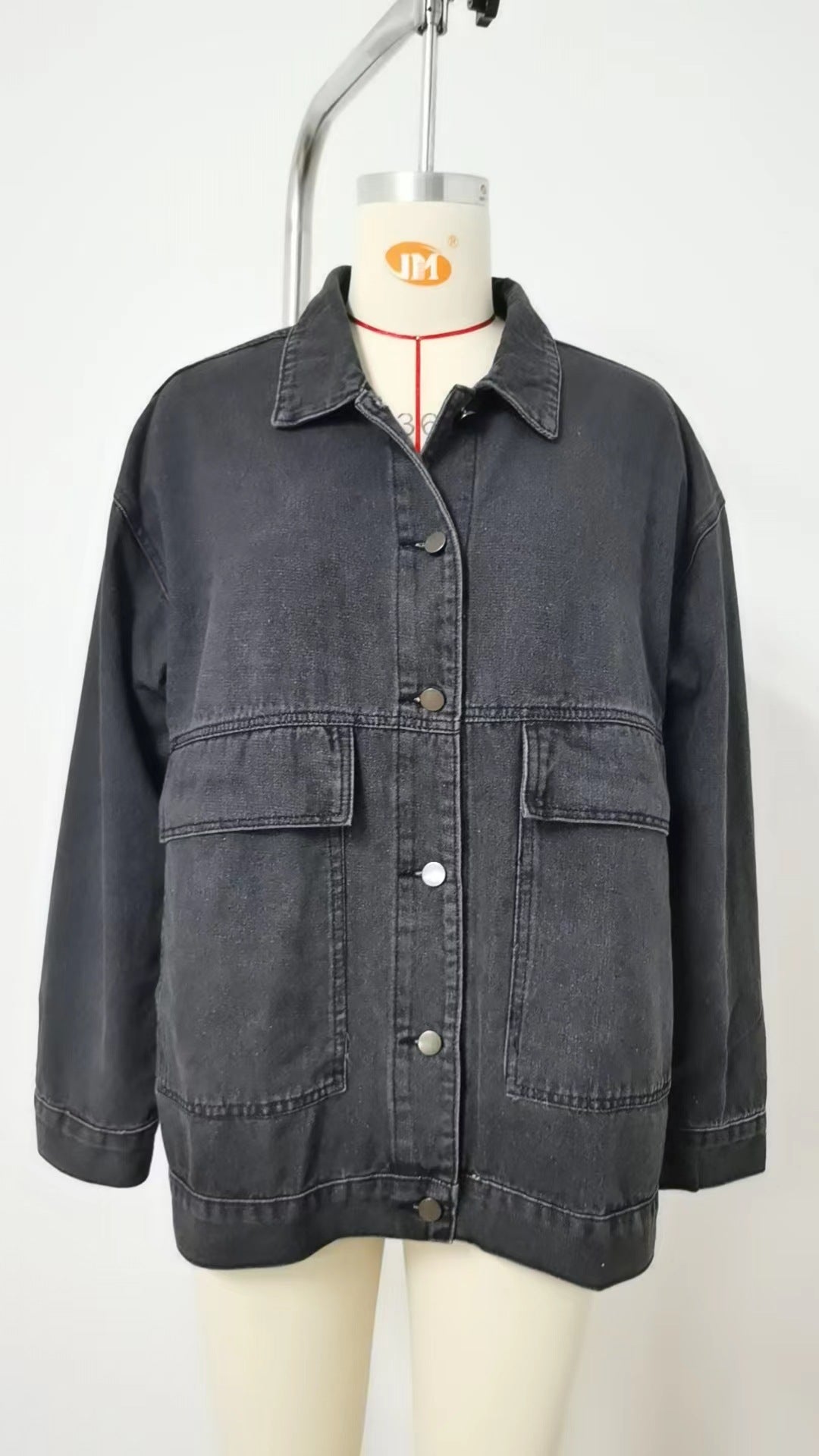 Women Retro Classic Loose Denim Casual Jacket 34