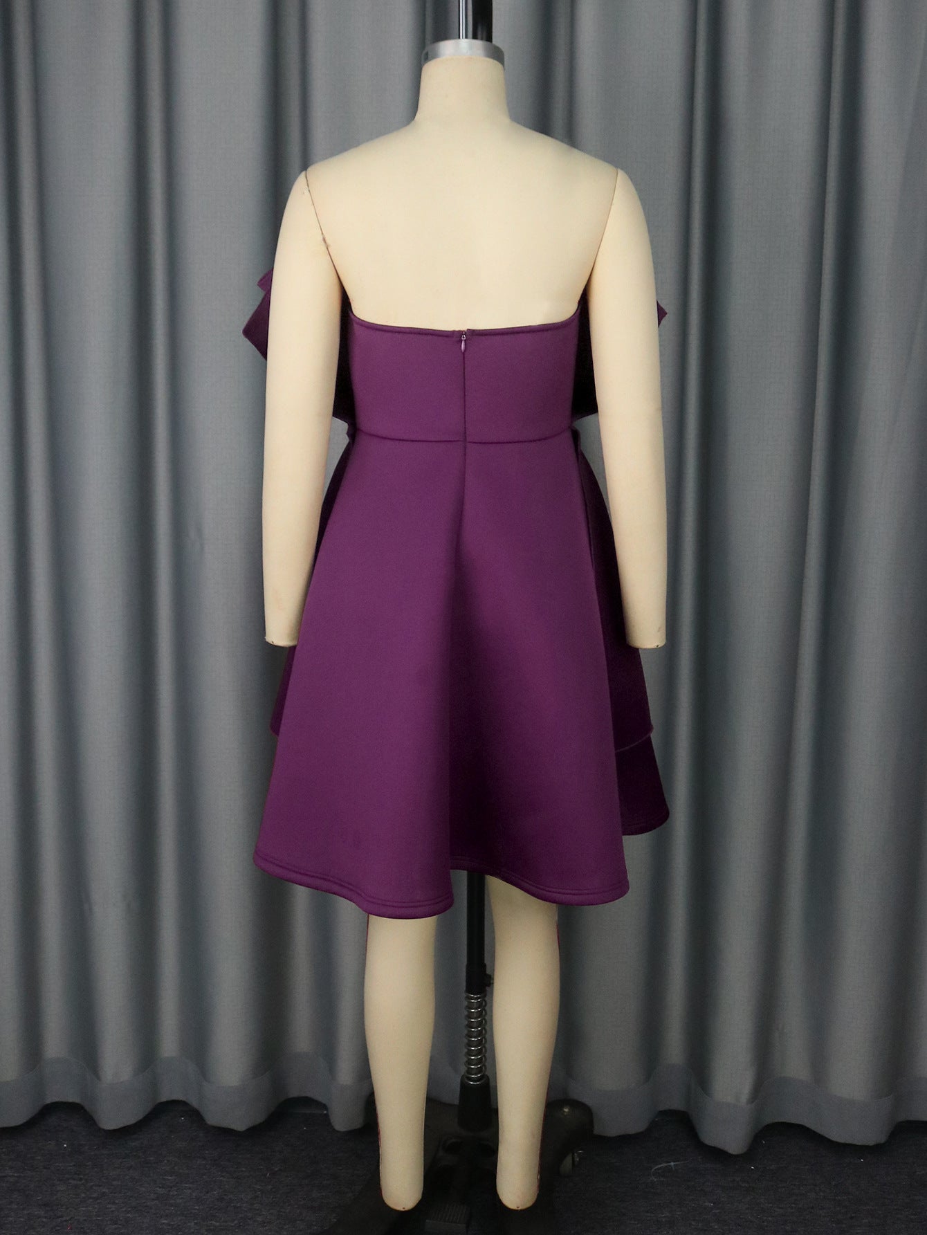 Women sexy Strapless ruffle Formal Party dresses 6