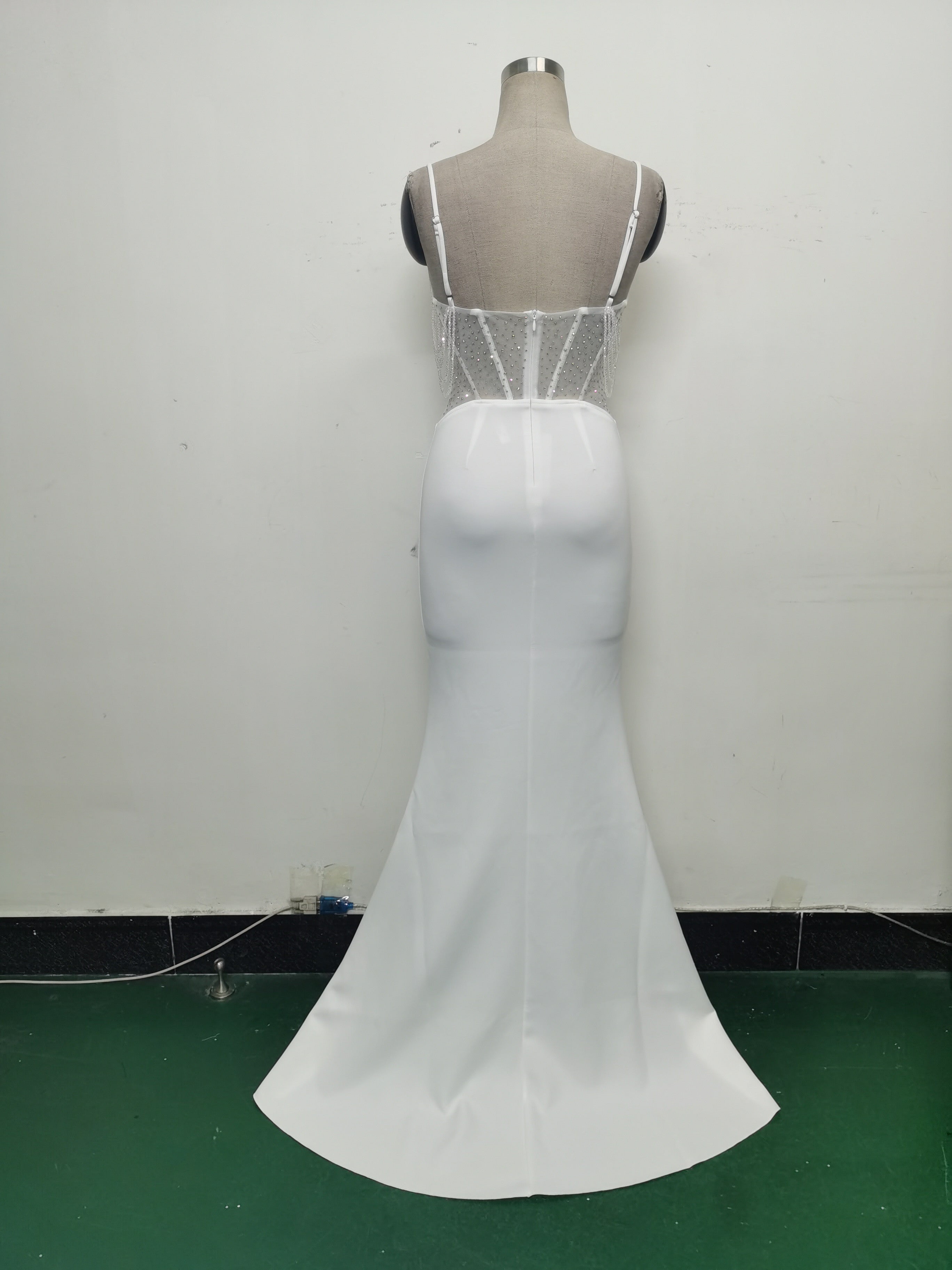 Gradient Sequins High Slit Slash Shoulder Sexy Evening Dress 26