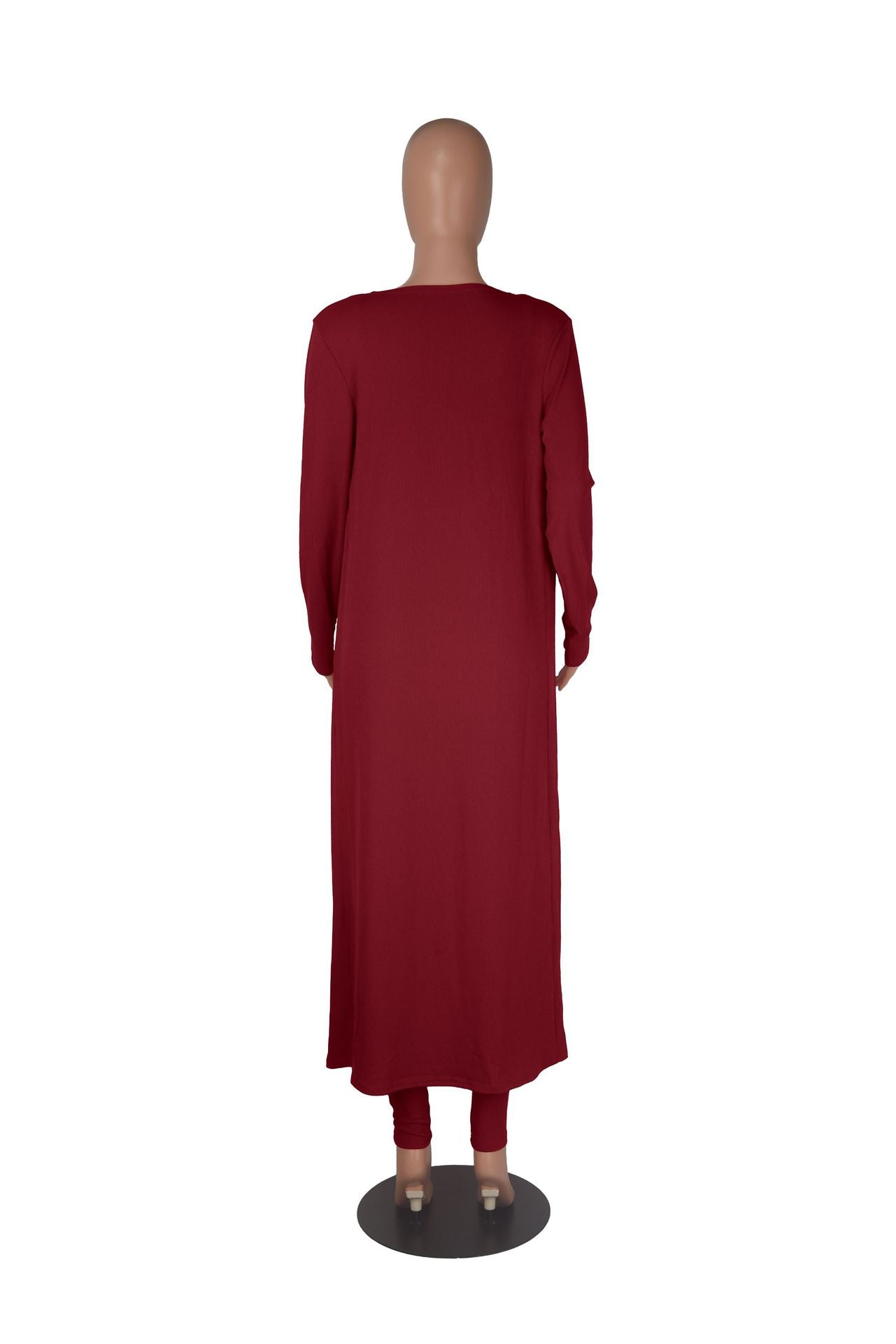 Fall Women'S Fashion Straps Jumpsuit + Casual Fall Loose Long Sleeves Cardigan 15