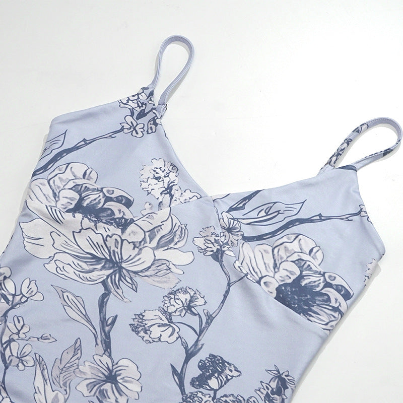 Women Spring Holidays Print Suspender Dress 10