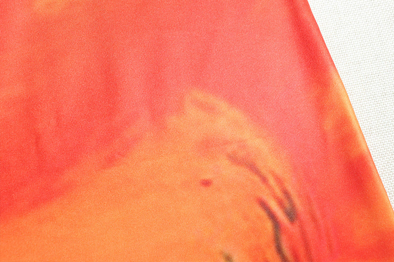 Women's Fashion Printed Round Neck Short Sleeve Street Casual Long Dress 14