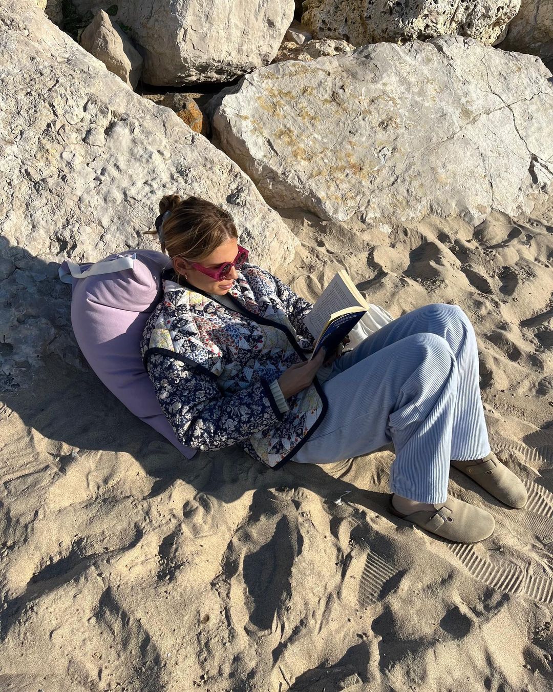 Women Padded Printed Long Sleeve Detachable Vest Jacket 4