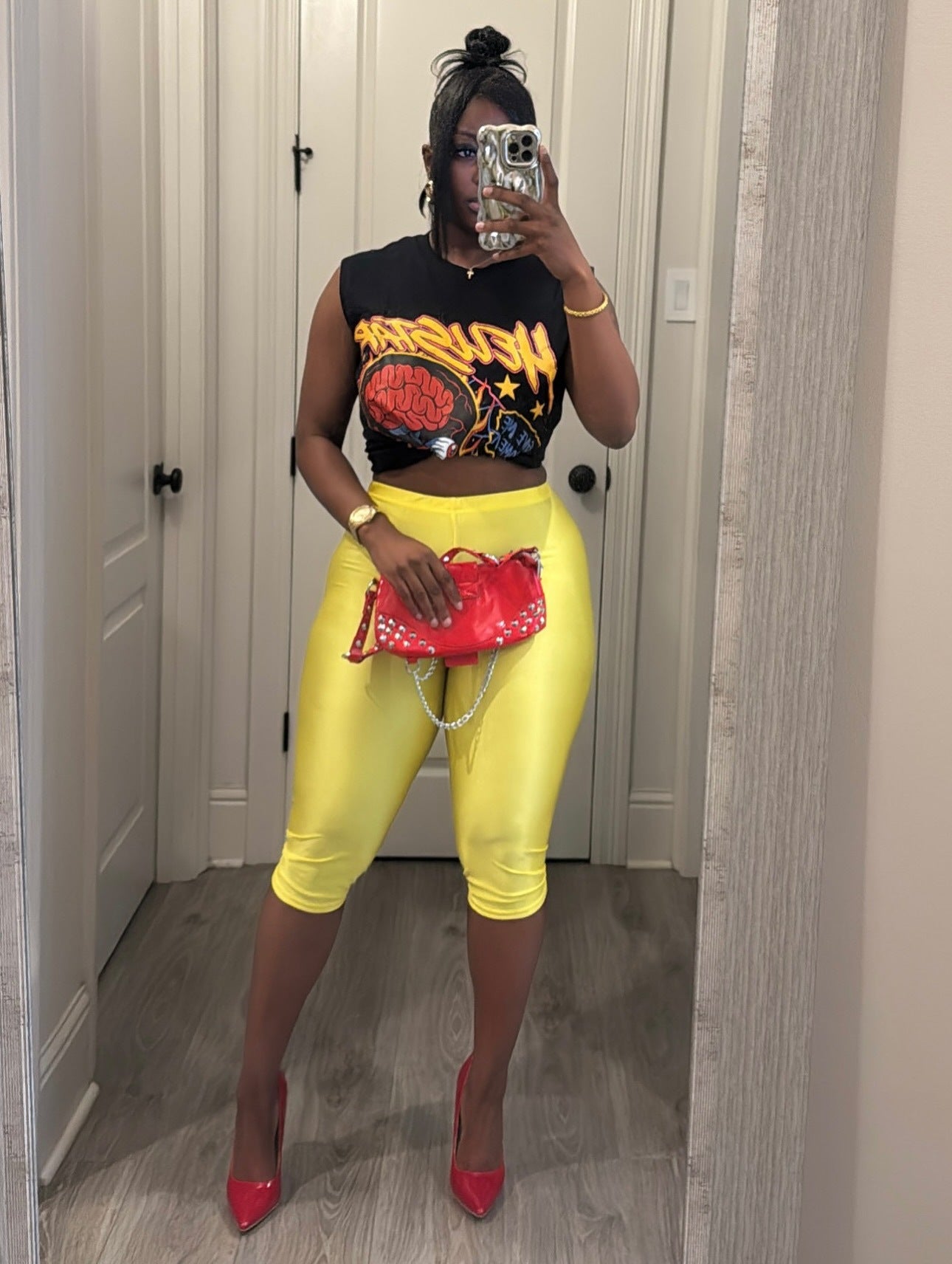 Cartoon Printed Sleeveless Tank Top Shorts Two Piece Set 9