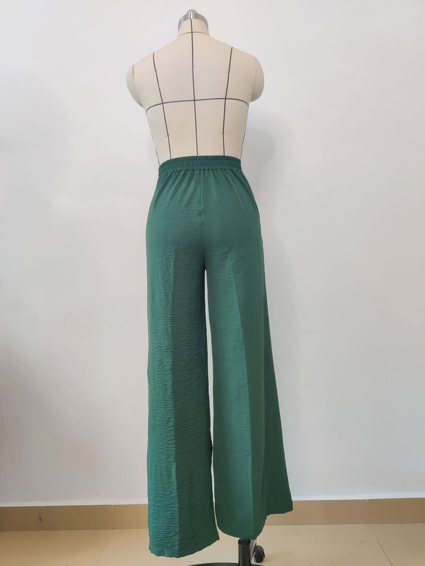 Women Casual Thin Solid Loose Pleated Wide Leg Pants 20