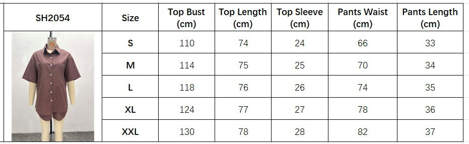Women African Casual Short Sleeve Shirt Shorts Two-piece Set 11