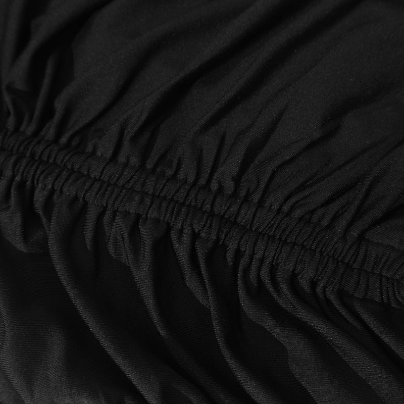 Women Sexy Strapless Lace Patchwork Hollow Irregular Mini Dress 16