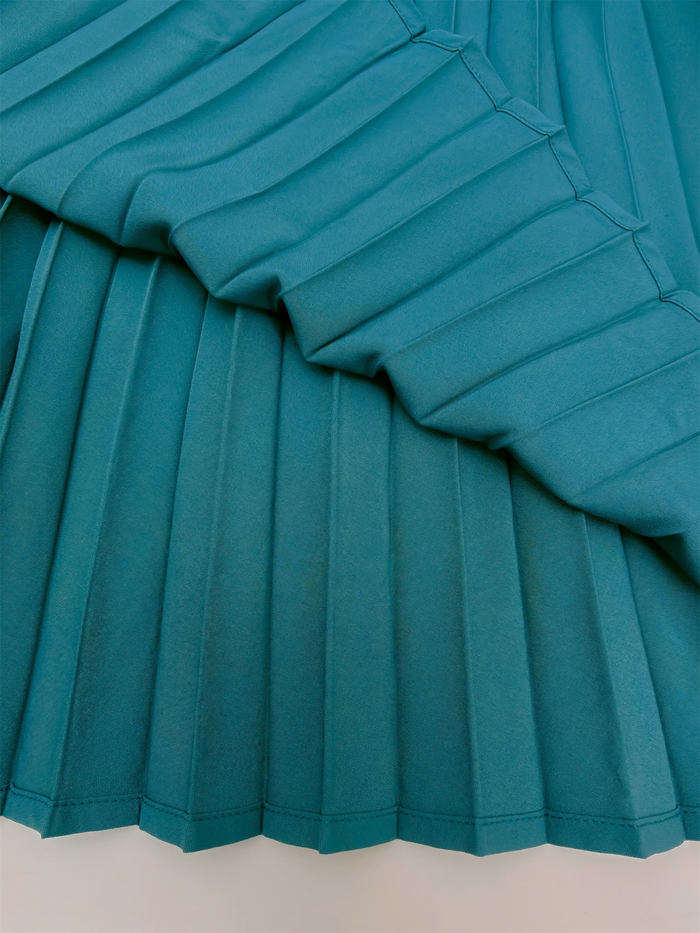 Women's Solid Color Casual Short Sleeve Pleated Dress 7