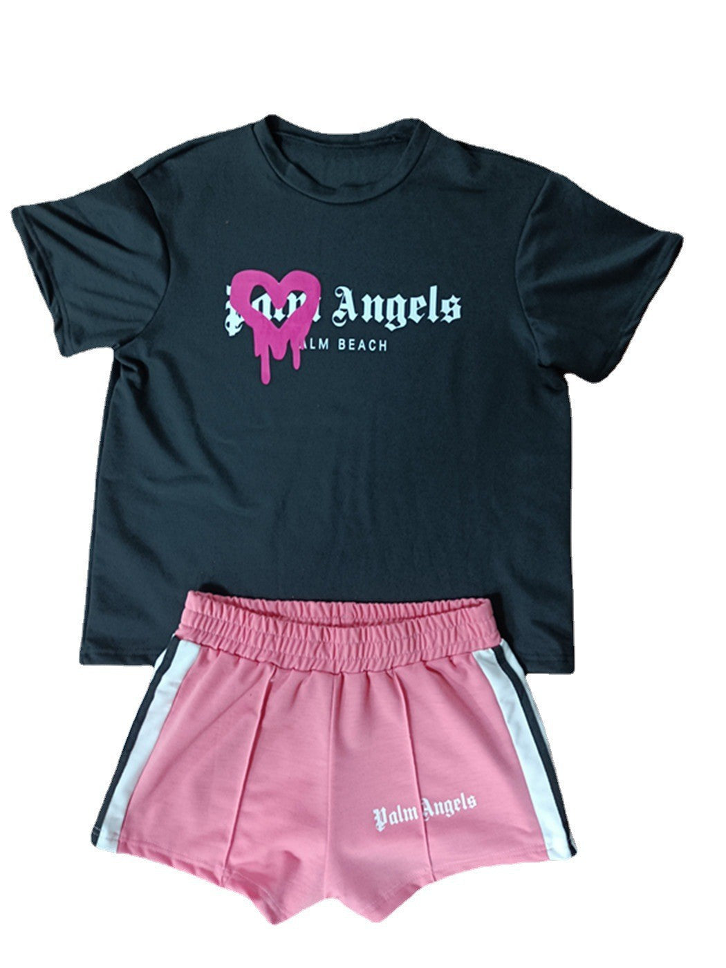 Summer Style Casual Printed Sports Two Piece Shorts Set 15