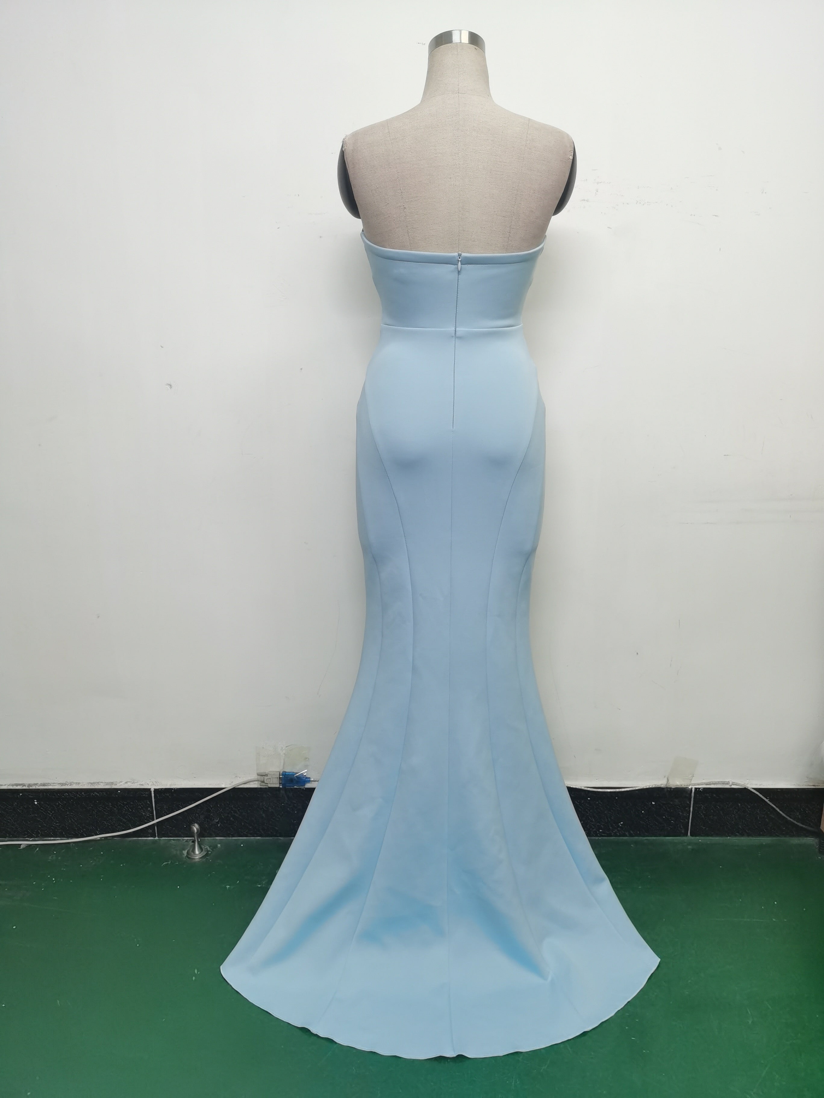 Women Satin Beaded Evening Dress 32