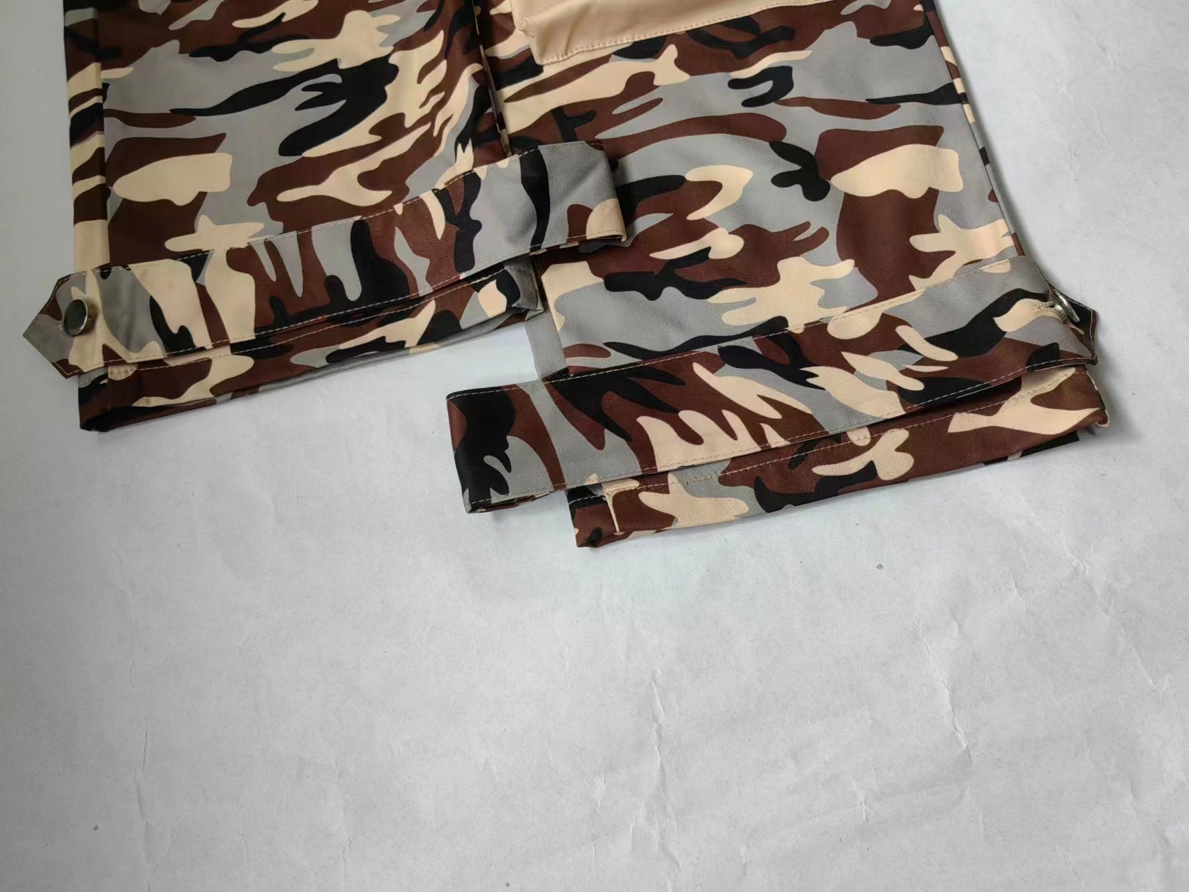 Women's High Waist Loose Straight Camouflage Printed Multi-Pocket Fashion Streetwear Cargo Pants 26