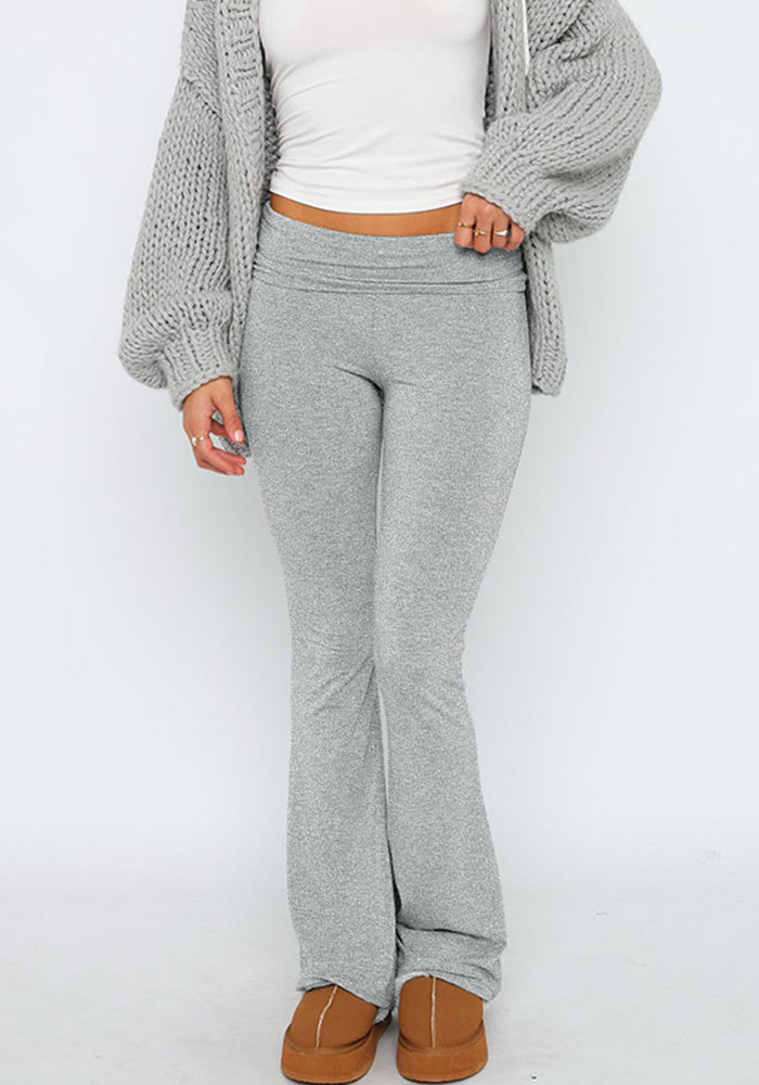 Women's Fashion Comfortable Slim Fit Low Rise Bell Bottom Pants 5