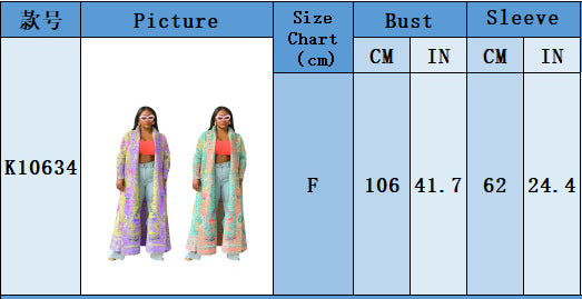Pleated Printed Plus Size Windbreaker Long Coat For Women 9