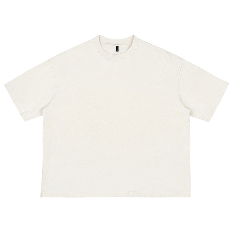 Men's Short Sleeve Solid Color Cotton T-Shirt 6