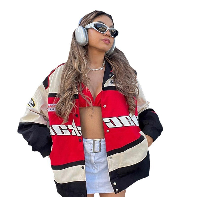 Women autumn and winter printed sports casual long-sleeved jacket 6