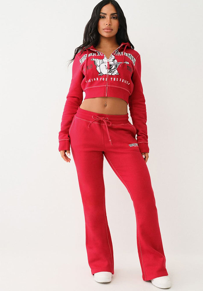 Women Casual Printed Long-Sleeved Athletic Hoodies and Pant Two-Piece Set