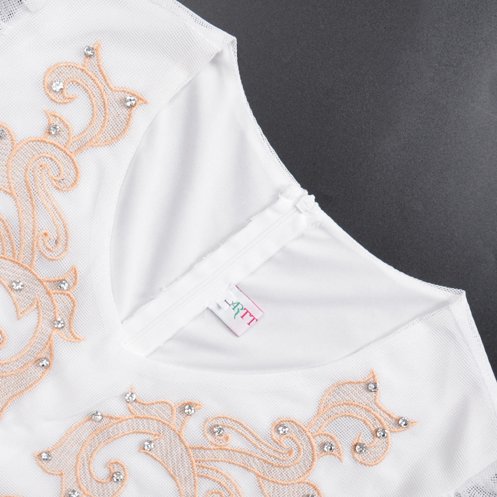 African Women's Plus Size Beaded V-Neck Dress 22