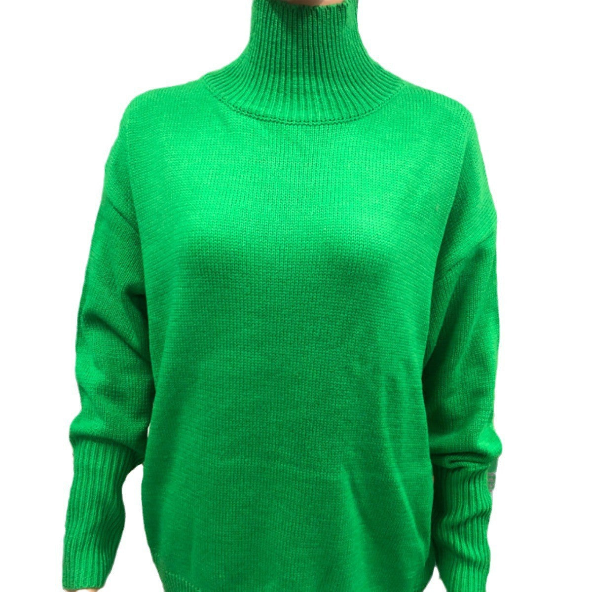 Women loose turtleneck sweater 11