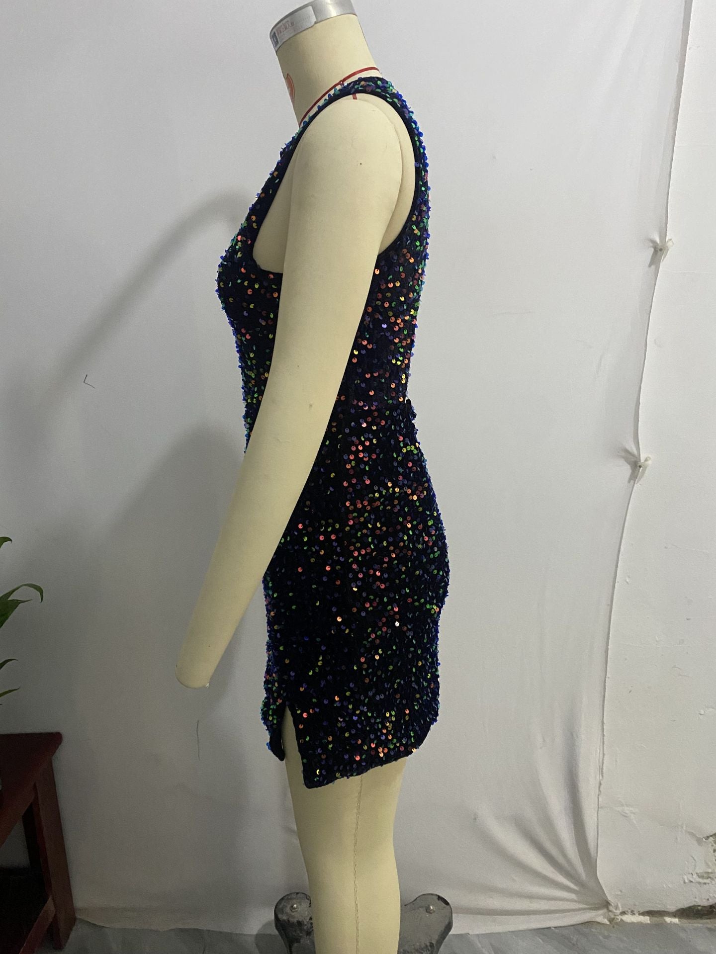 Women Sexy Backless Sequin Bodycon Dress 15