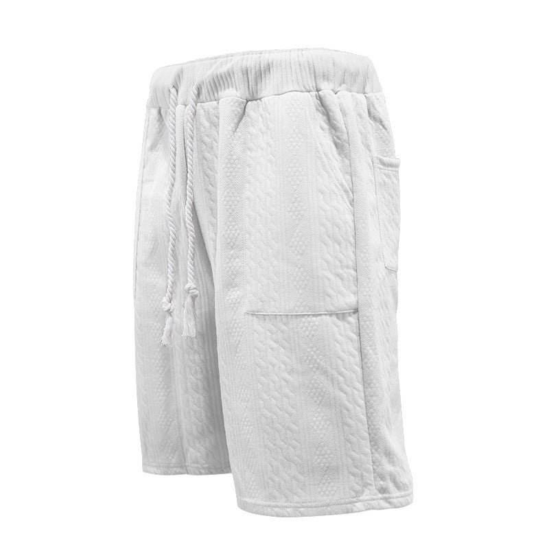 Men's Summer Loose Sleeveless T-Shirt Shorts Men's Summer Casual Jacquard Knitting Set 22