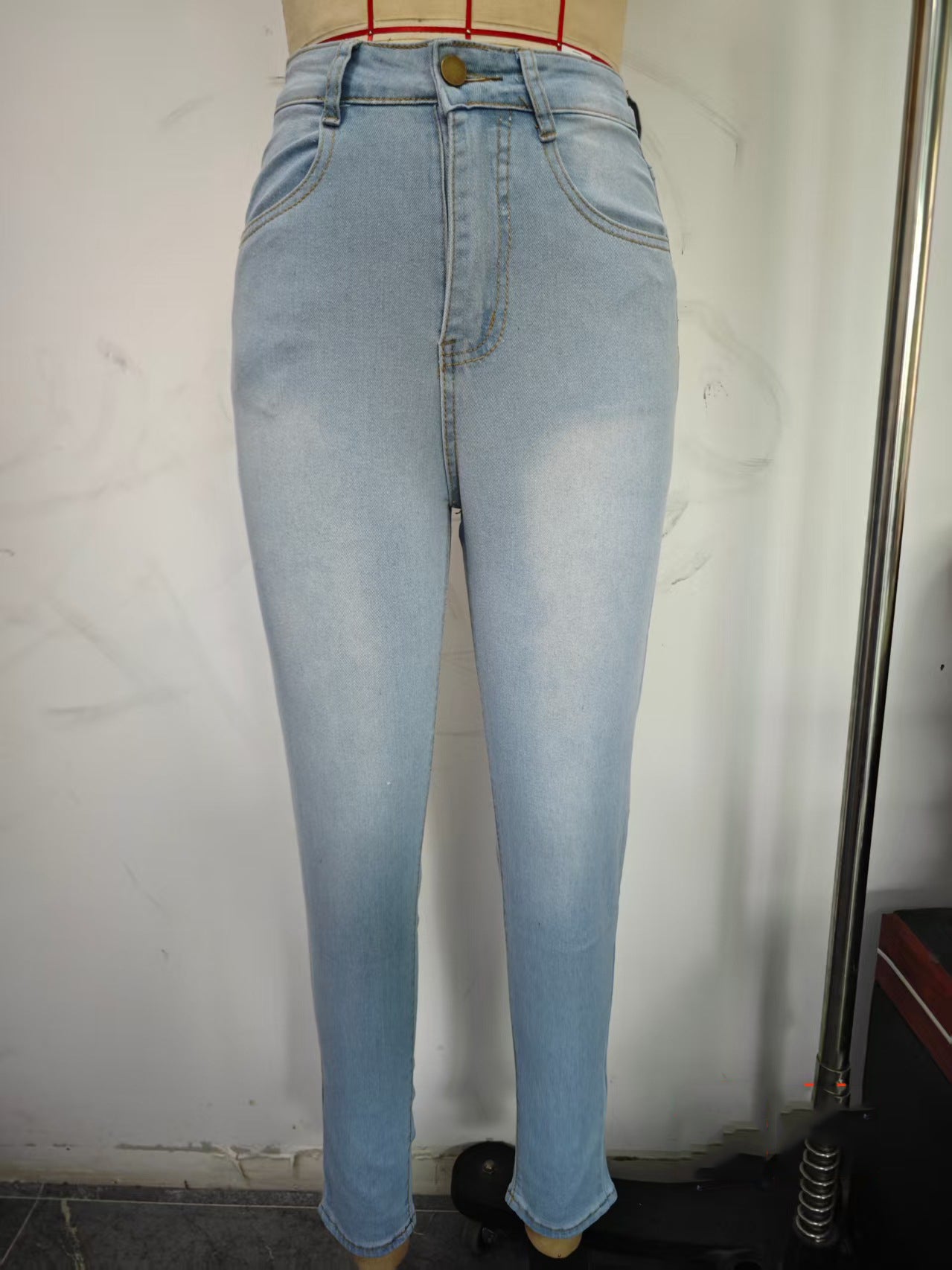 Women's Slim Fit Stretch Denim Pencil Pants 11