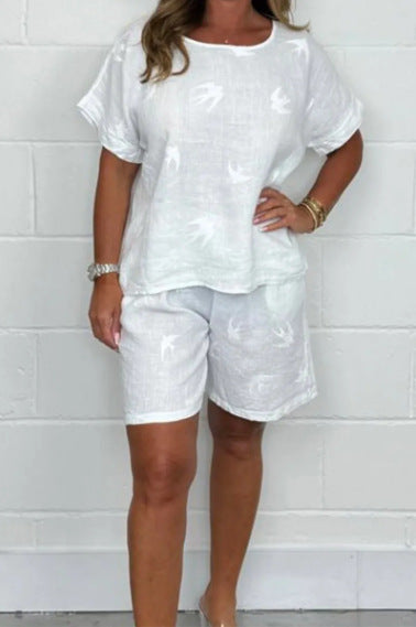 Spring/Summer Women's Casual Fashion Print Pajamas Set