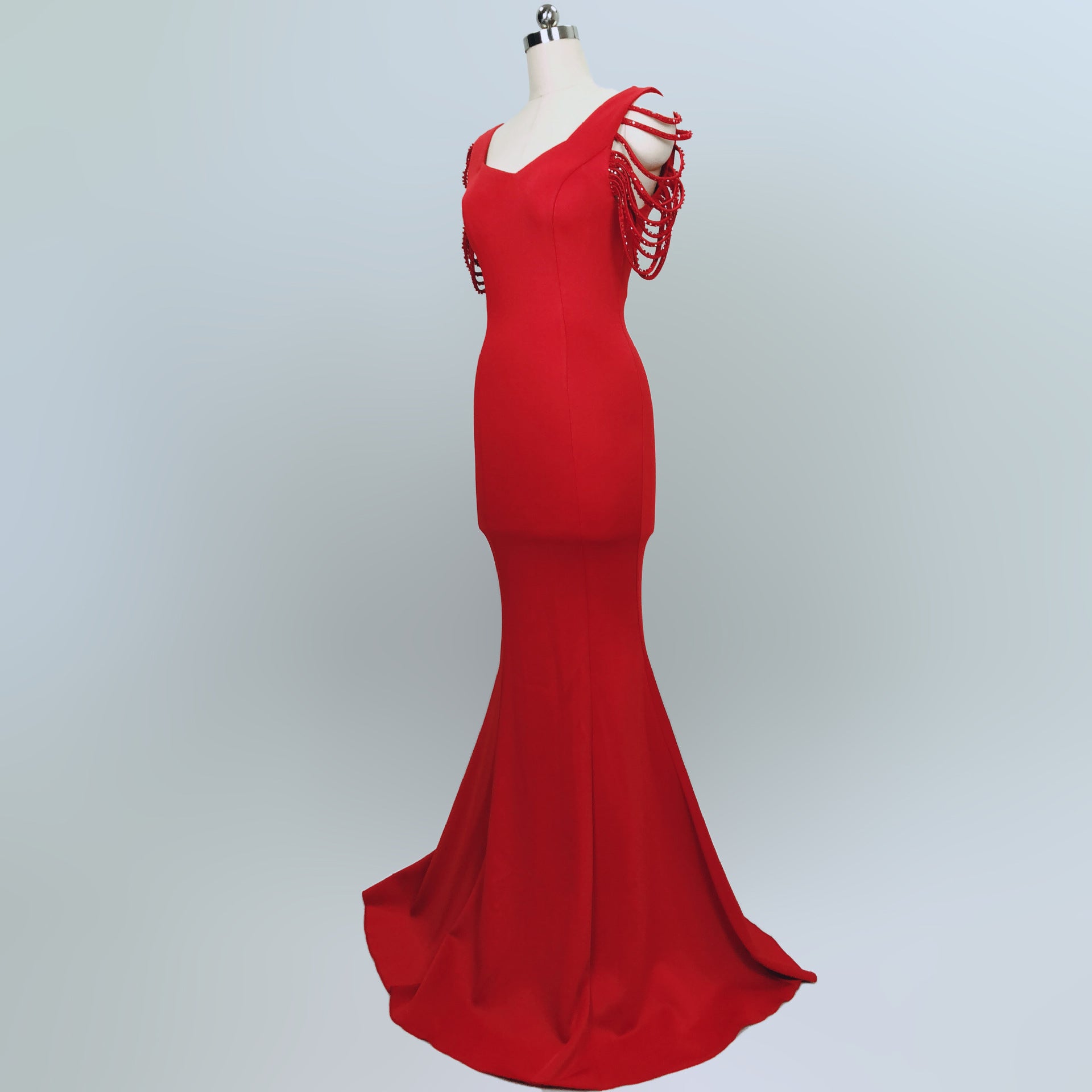 sexy fishtail dress bride wedding toast clothing 25