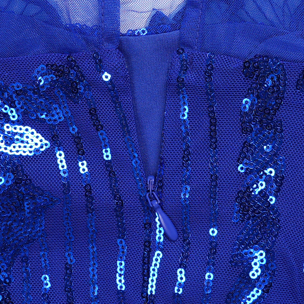 Plus Size African Women Christmas Halloween Party Evening Dress Sequins 16