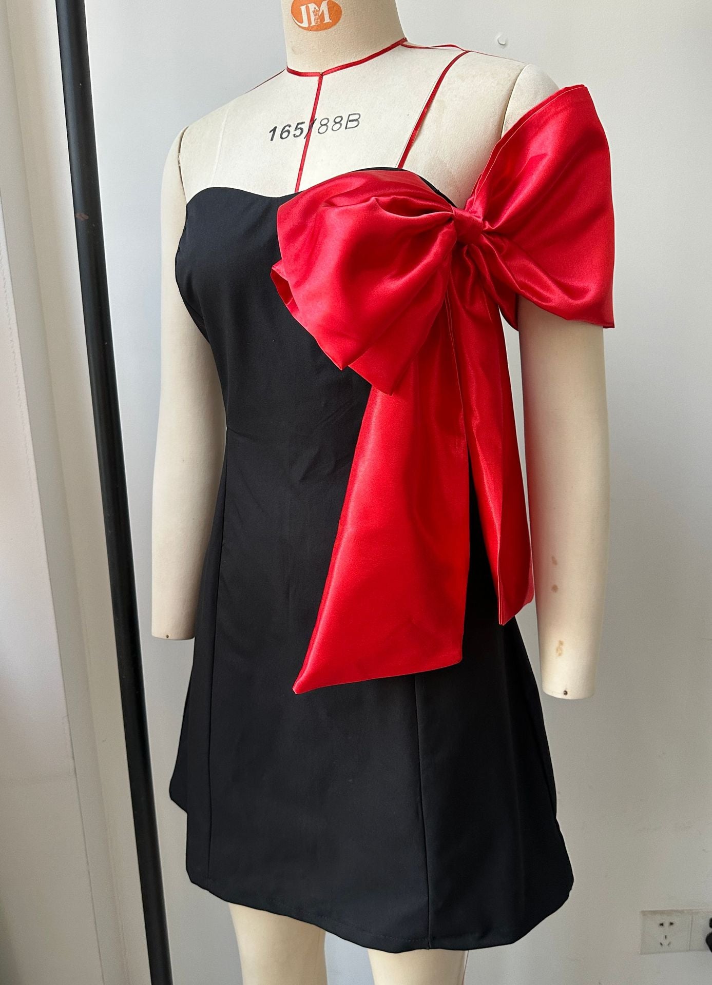 Spring Summer Women's Clothing Off Shoulder Sexy Bow Dress 8