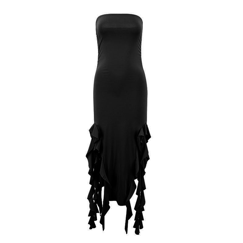 Summer strapless jellyfish sashes sexy dress women's clothing 36
