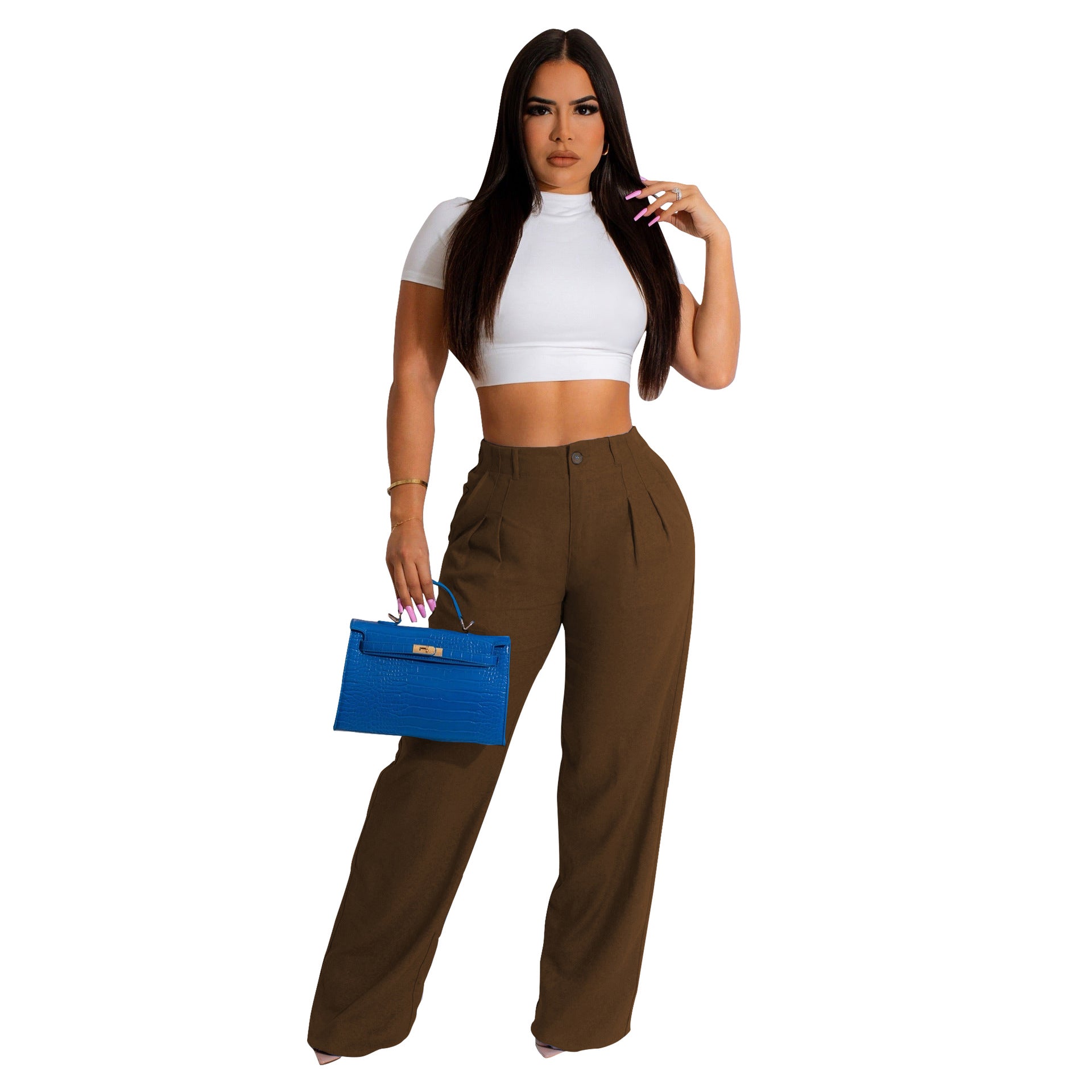 Women's Linen Cotton Casual Pants Breathable Straight Pants Linen Trousers Summer 18