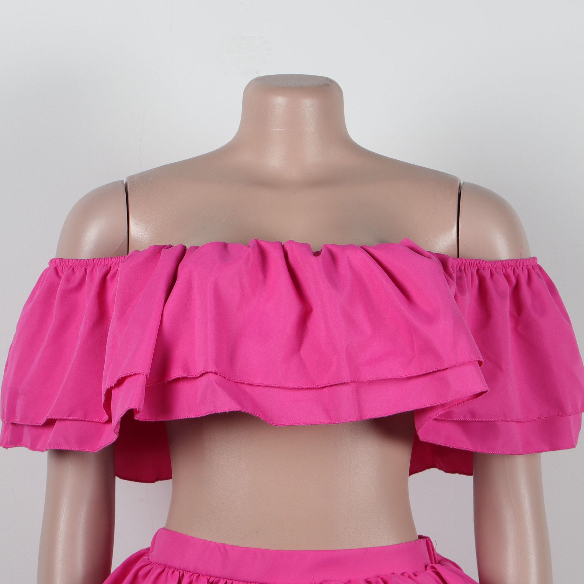 Women Sexy Ruffle Top and Shorts Two-Piece Set 19