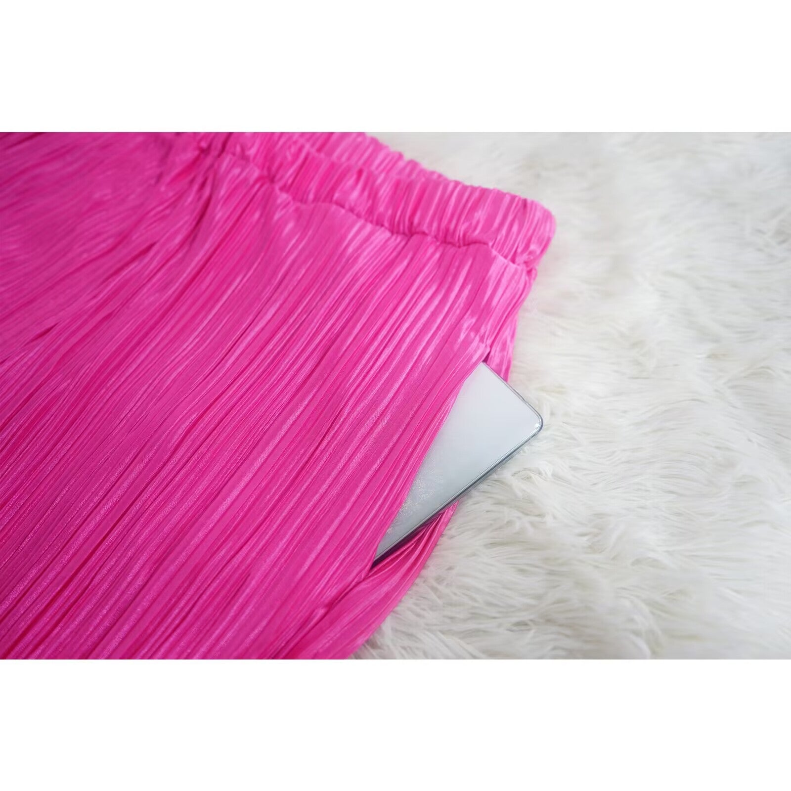 Fashion Women's Sexy Solid Color halter Sleeveless Low Back Top Pleated Pants two piece set 22