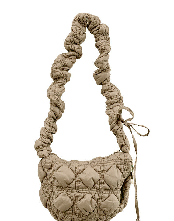 Women Pleated Cloud Casual One Shoulder Crossbody Dumpling Bag 12