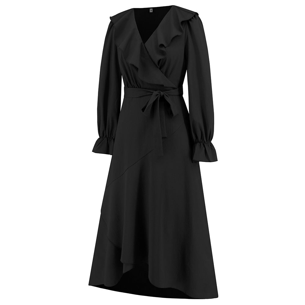 Women ruffled irregular dress 27