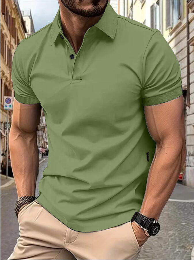 Men's Summer Solid Short Sleeve Top 10