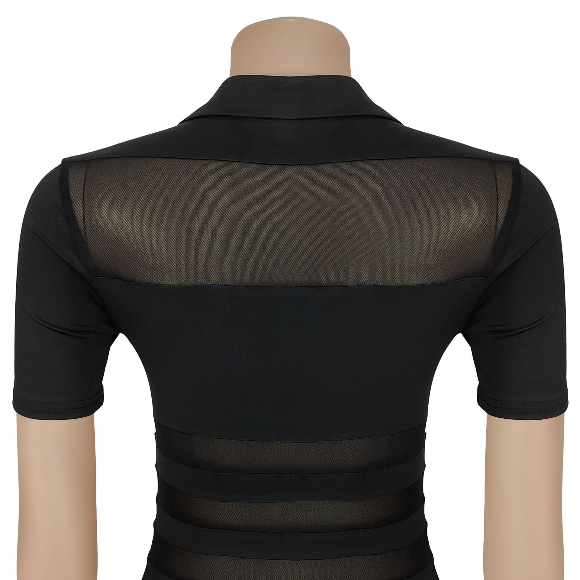 Fashion Women's Sexy See-Through Mesh Patchwork Bodycon Dress 12