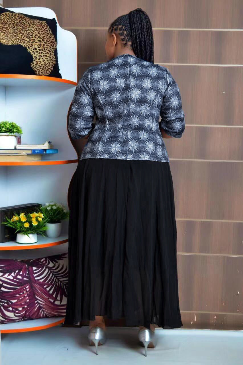 Africa Plus Size Women Top Dress Two-piece Set 5