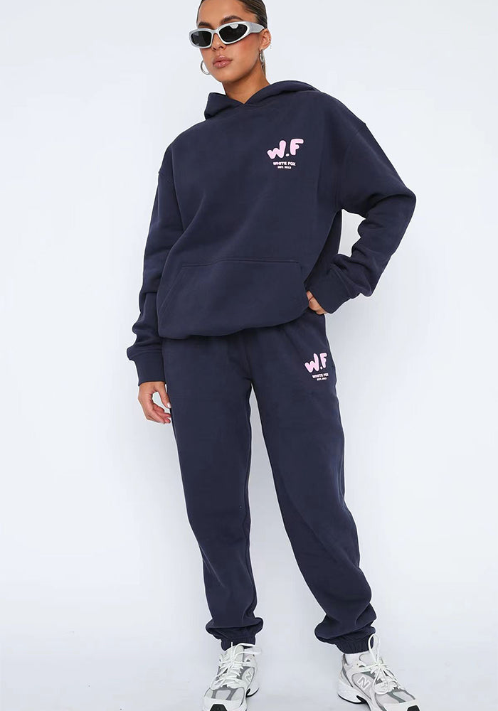 Women's Spring And Autumn Winter Hoodies Sweatpants Set Fashion Sports Long Sleeve Pullover Hooded Two Piece Tracksuit