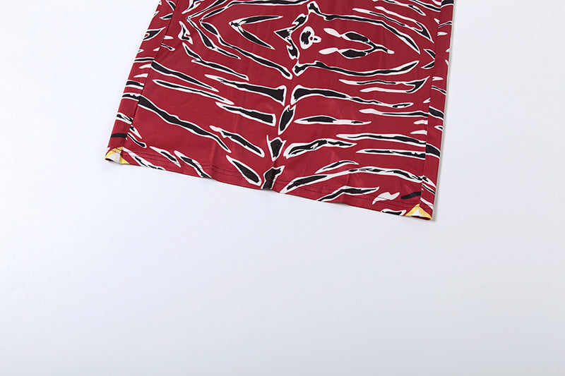 Women Fall Sexy Printed Backless Bodycon Dress 16